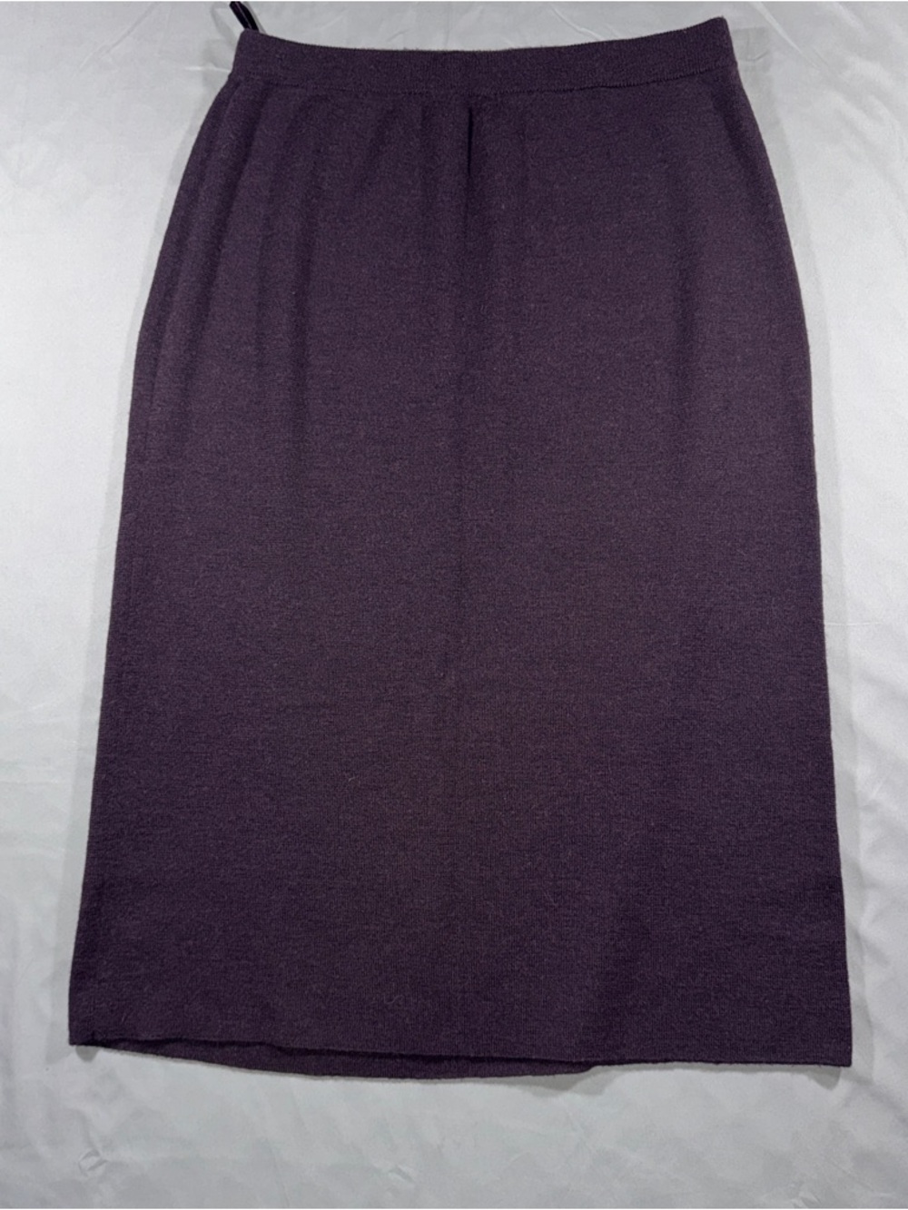 Vintage Eileen Fisher Skirt Women's Size Large Purple Wool Knit Italian Yarn